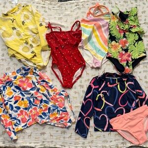 3T Girl Bathing Suit Lot - 6 pieces